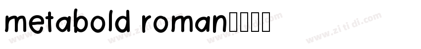 metabold roman字体转换